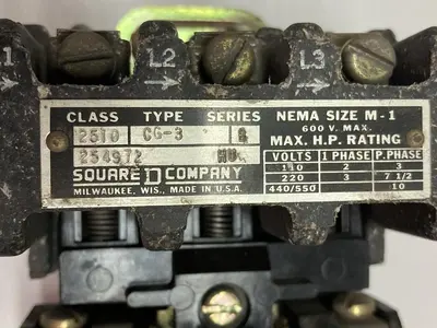 Used SQUARE D 2510 TYPE CG-3 Industrial Controls Ohio US | Surplus Asset Holdings #1262665