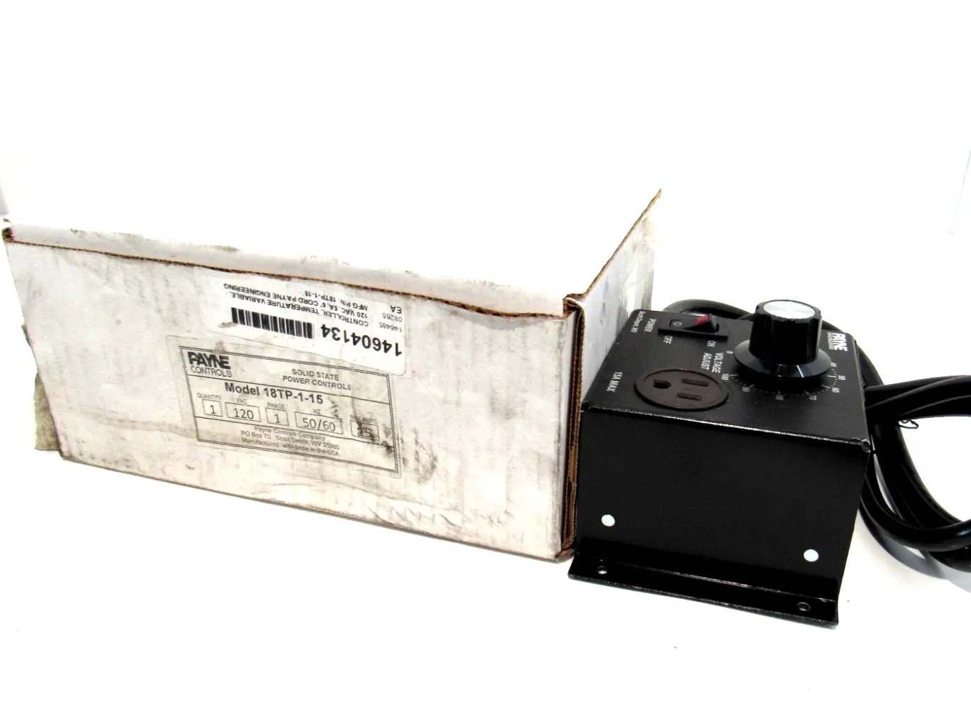 NEW PAYNE CONTROLS 18TP-1-15 VARIABLE TRANSFORMER 18TP115