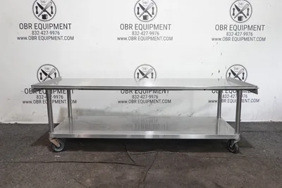 72 ½”x30” STAINLESS STEEL EQUIPMENT STAND WITH UNDERSHELF AND CASTERS