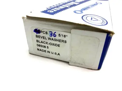 USED CHICAGO HARDWARE & FIXTURE COMPANY BLACK-OXIDE SQUARE BEVEL WASHER 5/16"