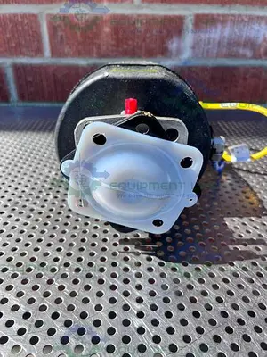 USED ITT PURE-FLO A216  DIAPHRAGM STAINLESS STEEL VALVE 1.5" W/ ASCO VALVE POSITIONER