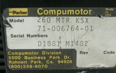 NEW VICKERS 1-040-026-00-02-01 260-MTR-KSX BRUSHLESS SERVOMOTOR 1040026000201