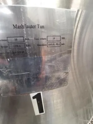Oneills 10-19 Bbl O'neills 10-19 Bbl S/s Brewing Tank