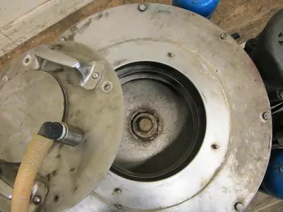 Tolhurst 12 x 8 perforate basket centrifuge, SS.
