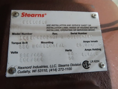 Stearns Brake Assembly, new surplus, Model 108204202 NQF