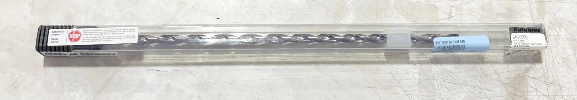 Guhring 23/64" Solid Carbide Drill 30xD TiAlN Tipped Coolant Thru 135 Deg