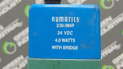 Numatics 123BA400MP Solenoid Valve 232 PSIG 24VDC 25A Single Coil Used
