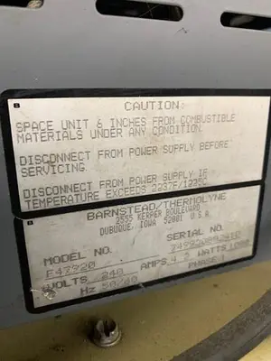 5306-180 Thermo Scientific Benchtop Muffle Furnace, Barnstead / Thermolyne Type 47900 (2192°F)