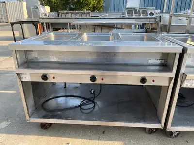 Used Randell Used 48" Randell Stainless Steel 3613-240 3 Compartment Hot Food Table 208/240V - SS226 Steam Tables (Food) Illinois US | Falcon Restaurant Supply #1375930