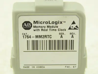 Allen Bradley 1764-MM2RTC MicroLogix 1500 Memory Module w/Real Time Clock 16kB