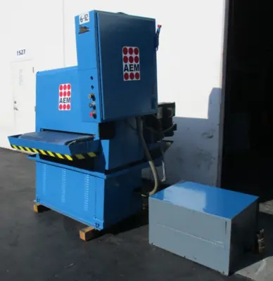 36" AEM, Belt Grinder, w/ slurry & blower