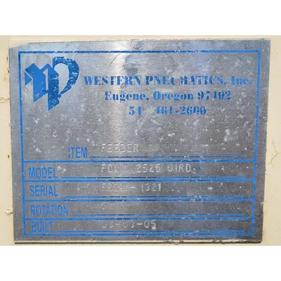 USED WESTERN PNEUMATICS, INC. FDRW 2525