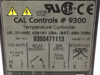 Used CAL CONTROLS 93000000E Temperature Controls Michigan US | Ideal Machinery #1293349