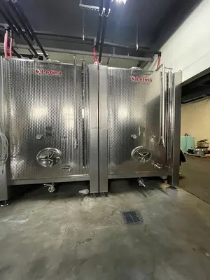 Used Letina 12,150L / 3210 Gallon storage/ fermenters - square tanks with jackets