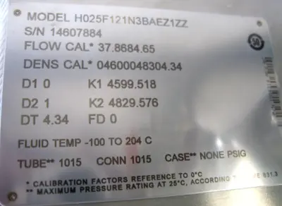 NEW Micro Motion H025F121N3BAEZ1ZZ