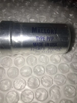 * New Mallory 235-7248 125MFD 200VDC Capacitor 20-36160 #
