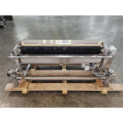 Used 1/2HP Motorized Sanitary Conveyor Belt Washing System - 54"W