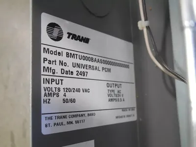 Trane BMTU000BAAS0000000000000 Universal PCM Programmable Control Module Used