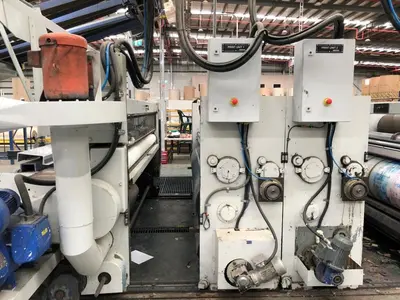 66″ x 115″ Koppers 3 color Rotary Die Cutter with Stacker