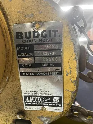 Budgit 3 Ton Hoist