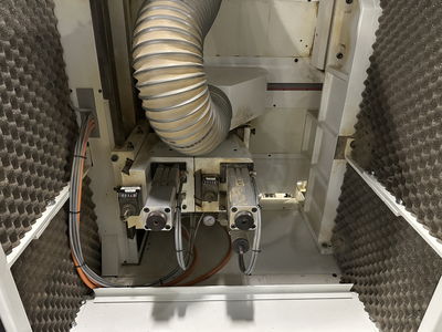 Stefani Evolution SSB Double-Sided Edgebander w/ Mahros Automatic Vacuum Loading & Unloading