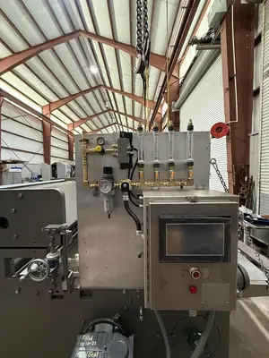 APV 48" TWO ROLL EXTRUDER WITH ULTRASONIC GUILLOTINE CUTTER