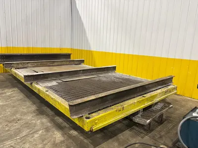 10' X 20' HEAVY DUTY STEEL TRANSFER PULL CART / RAIL CAR: YOBRO #24623