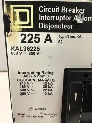 USED SQUARE D KAL36225