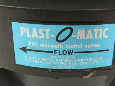 Plast-o-matic ES250LV-NC 2 1/2" Shutoff Valve Spring Return NC Pneumatic Powered