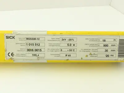 Sick MGSS90-12 Safety Light Curtain Transmitter Sender 900mm Scratches In Lens