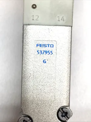USED FESTO SOLENOID VALVE 5/3 CLOSED 24VDC 20MM ISO PNEUMATIC 537955