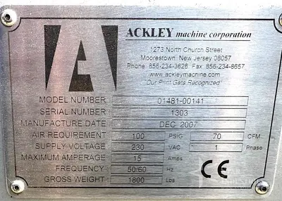 USED 2007 ACKLEY 01481-00141