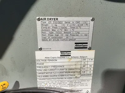 Used 2011 ATLAS COPCO GA18FF A 125 FM Miscellaneous MRO Ohio US | HGR 24 #1300801