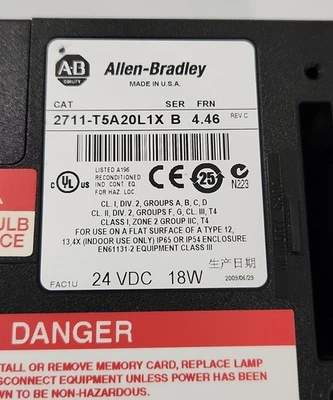 USED Allen-Bradley 2711-T5A20L1X