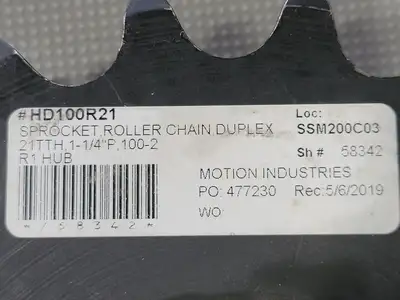 Roller Chain Sprocket No. HD100R21