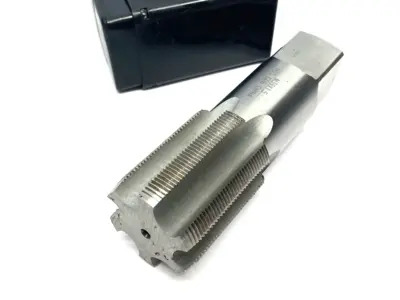USED INTERSTATE STRAIGHT FLUTE TAP: M39X1.5 METRIC FINE, 6 FLUTE, PLUG CHAMF