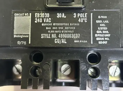 Used WESTINGHOUSE EB3030 Miscellaneous Equipment (Electrical & Power) Ohio US | Surplus Asset Holdings #1240144