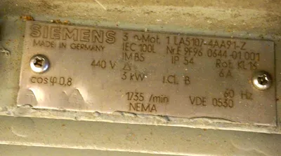SIEMENS 1LA5017-4AA91-Z MOTOR W/ LAMBORGHINI HLPD/G.2080 PUMP 1LA50174AA91Z
