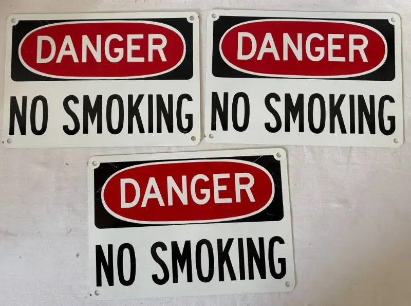 3 Heavy Metal Danger No Smoking Signs