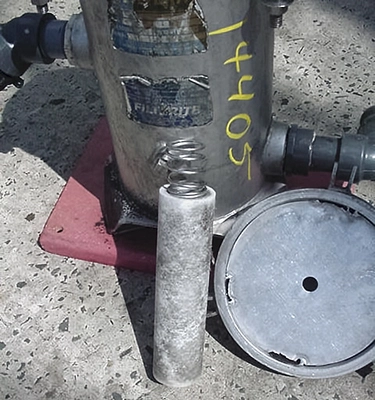 USED FILTERITE CARTRIDGE FILTER 6 CARTRIDGE FILTER
