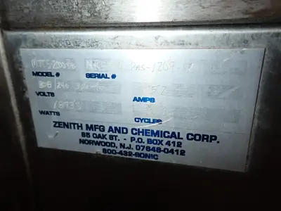 Used ZENITH MTC52000PAS Parts Washers Ohio US | HGR 24 #1289776