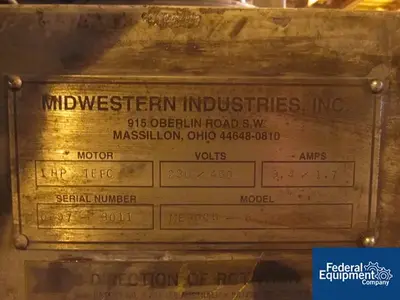 USED Midwestern Industries 30" Midwestern Industries Screener, c/s, Single Deck