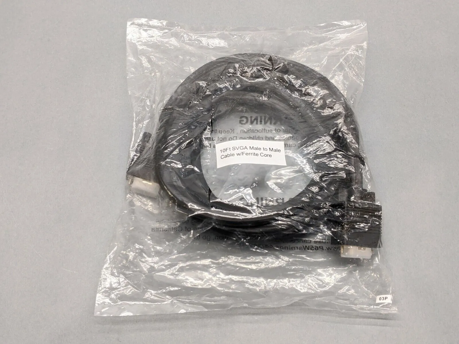 NEW FUJI LABS SVGA MALE TO MALE FERRITE CORE CABLE