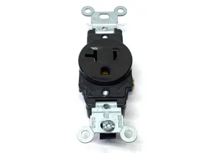 Used Leviton Brown Straight Blade Single Receptacle 2-Pole 3-Wire 125V 20A Misc Electrical & Power Parts Michigan US | Maverick Industrial Sales #1402501