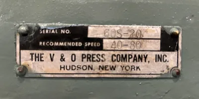 USED V AND O V AND O 60S PRESS