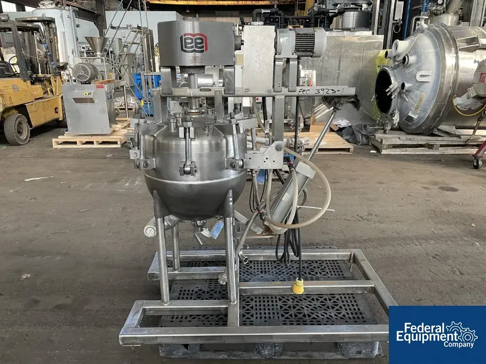 USED Lee Industries 20 Gal Lee Double Motion Reactor, 316L S/S, 150/90#