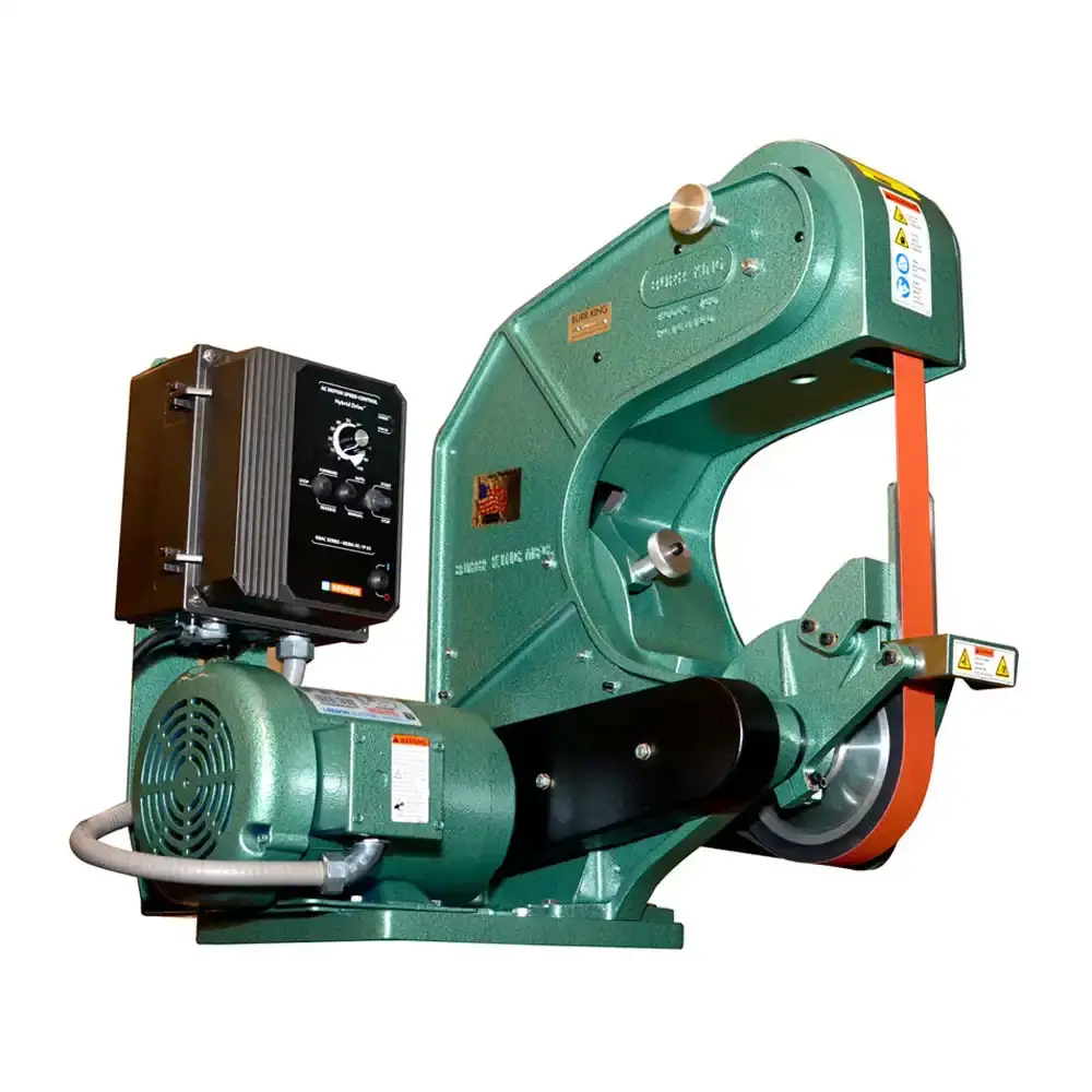 New | in-Stock BURR BURR KING THREE WHEEL BELT GRINDER (ENHANCED FEATURES) Belt Grinders Including Sanders Manitoba CA | Empire Machinery & Tools Ltd. #1359805