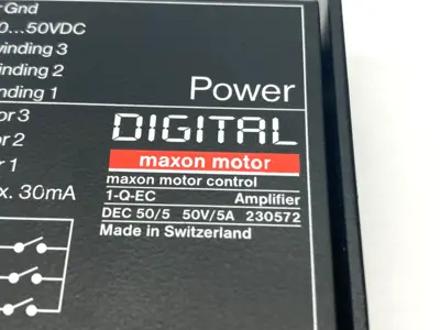 Used Maxon Digital Amplifier, 1-Q-EC, Speed Control, 50V 5A Servo Drives Michigan US | Maverick Industrial Sales #1395584