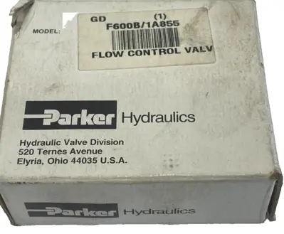 NEW PARKER F600B / A1855 FLOW CONTROL VALVE