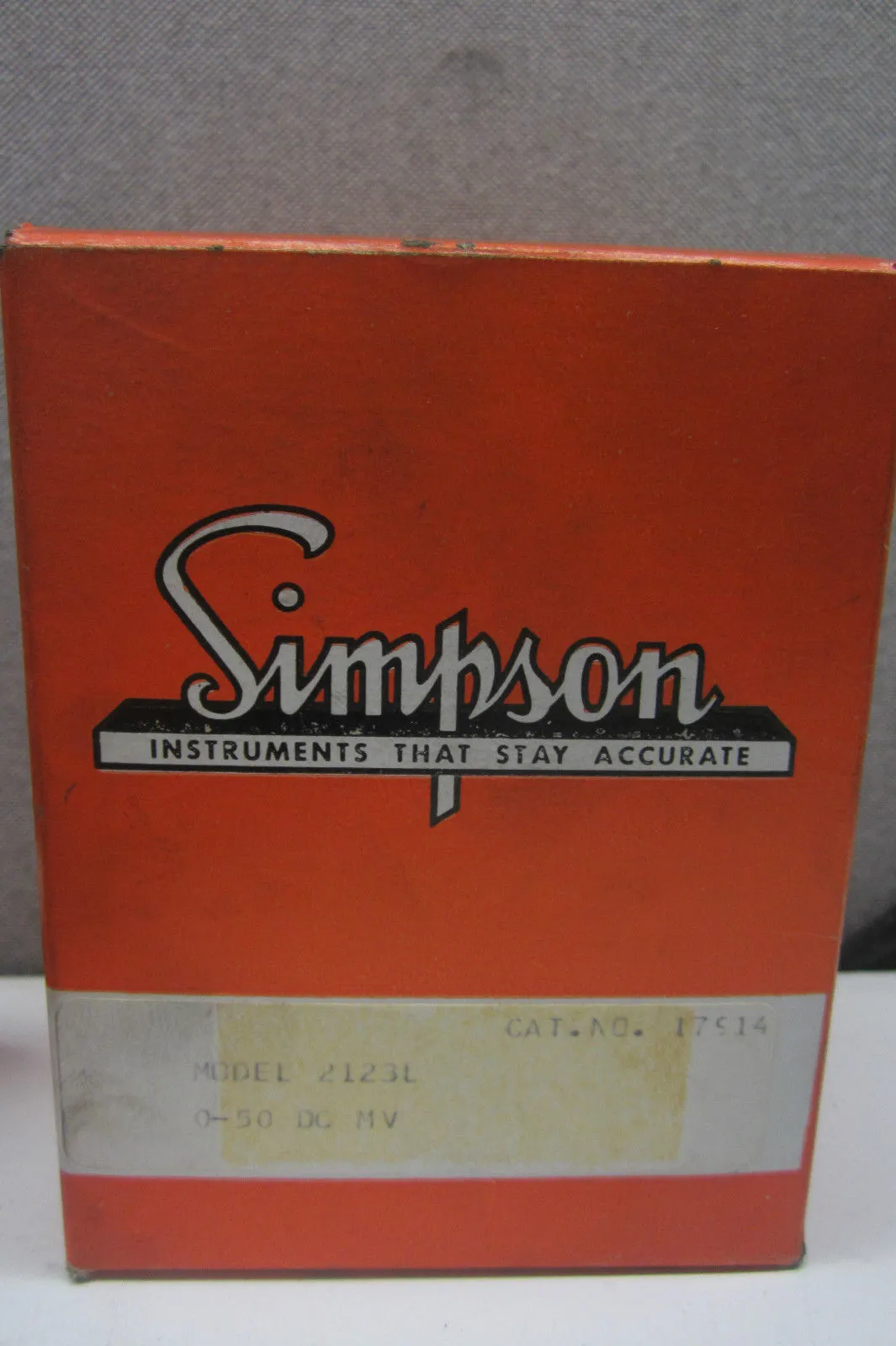 NEW SIMPSON MODEL 2123L METER CAT. #17914